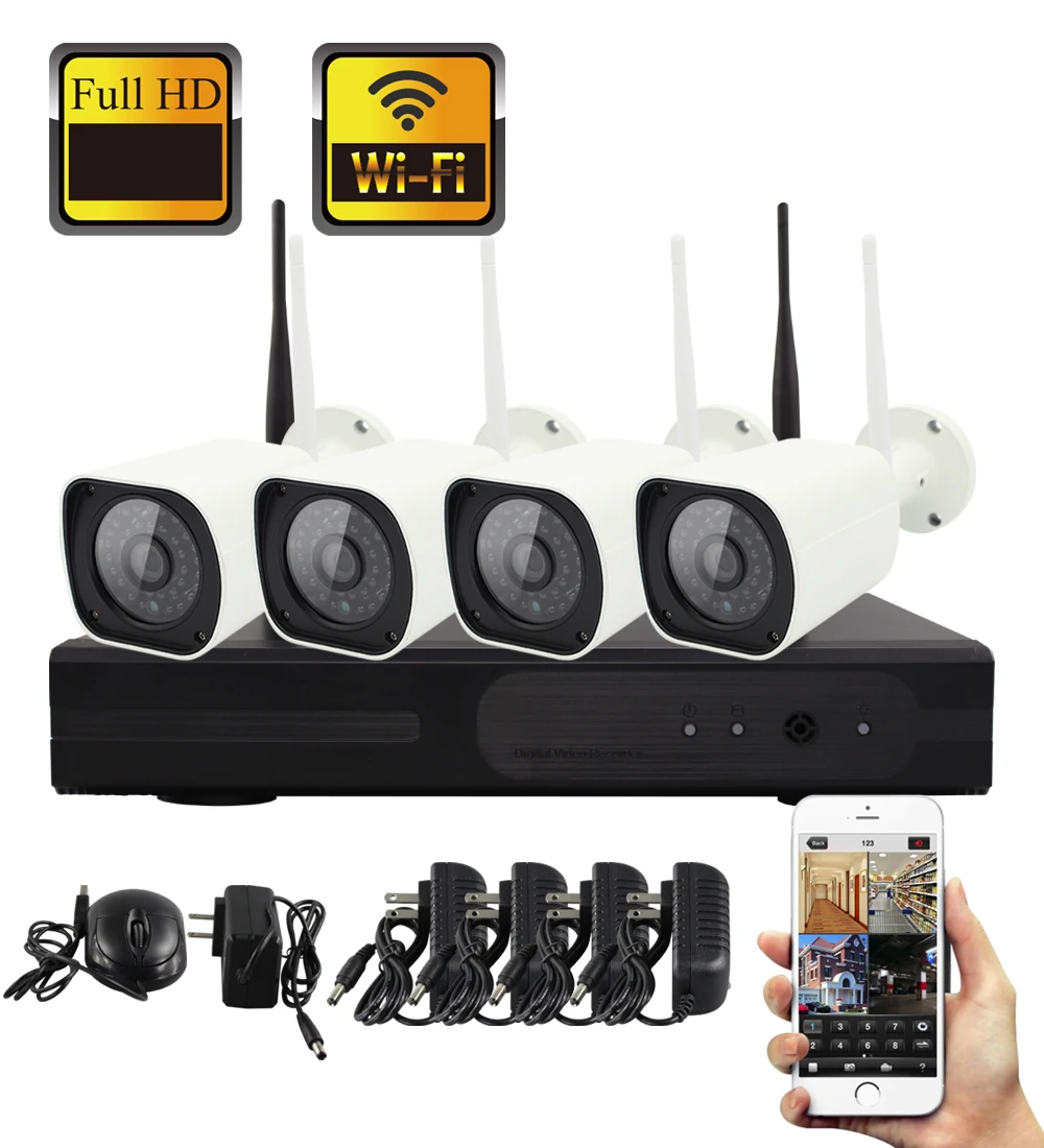 8CH CCTV система P2P беспроводная 960P HD NVR с HD 1.3MP наружная инфракрасная Водонепроницаемая Wifi камера безопасности Система наблюдения комплект