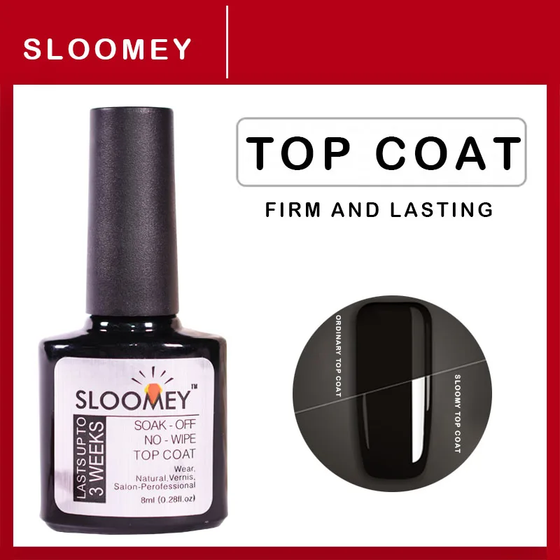 SLOOMEY черная бутылка 8 мл лаки для ногтей Гель лак Nail Art металлик гель УФ