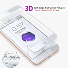 3D 9H Curved Edge Full Cover Screen Protector For iPhone 6S 6 Tempered Glass On The For iPhone 6 7 8 Plus Protective Glass Film