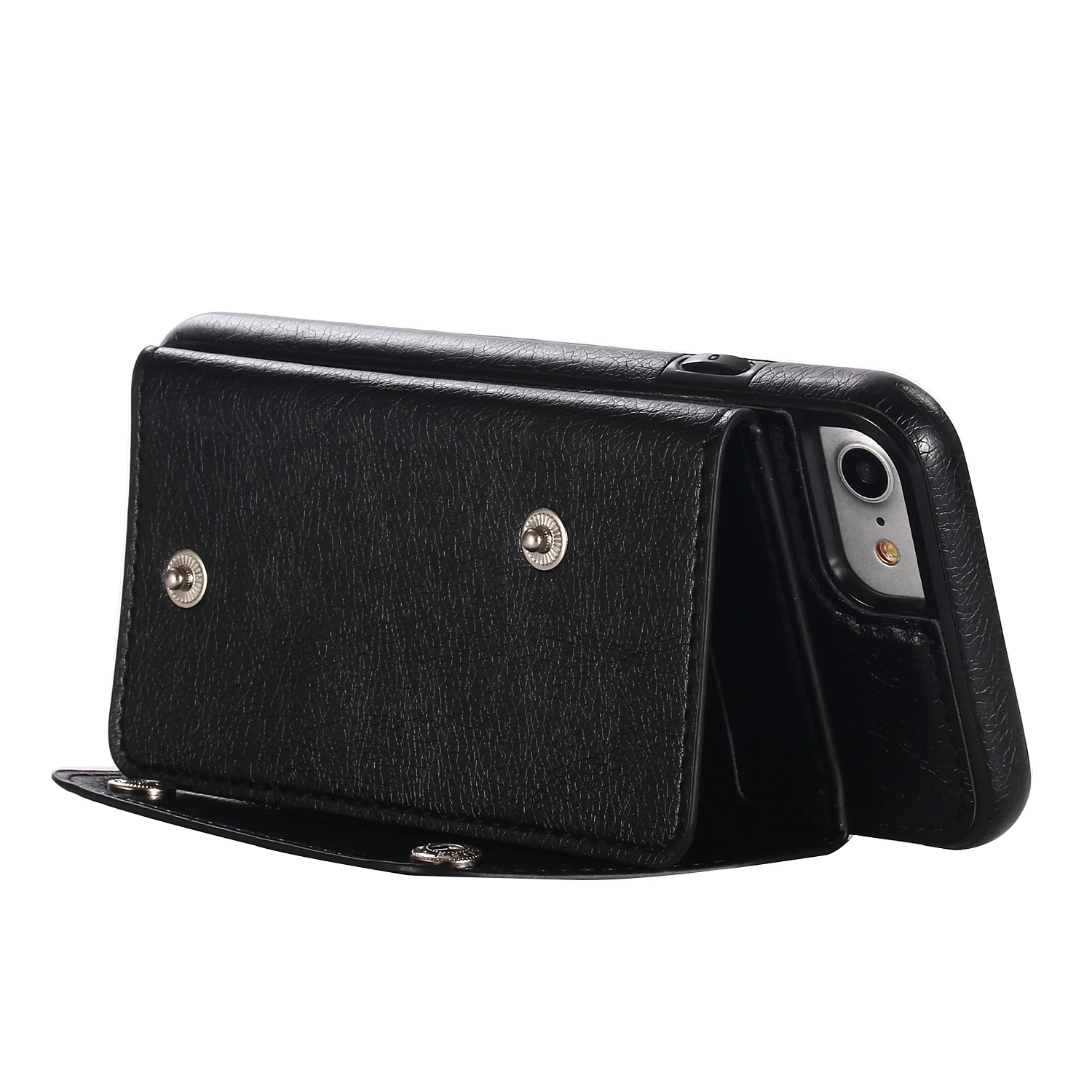 Fashion Wallet Flip Card Stand Leather Cover for Iphone X 8 7 6 6S Plus Samsung S9 S8 NOTE Soft Flexibility Business Case |