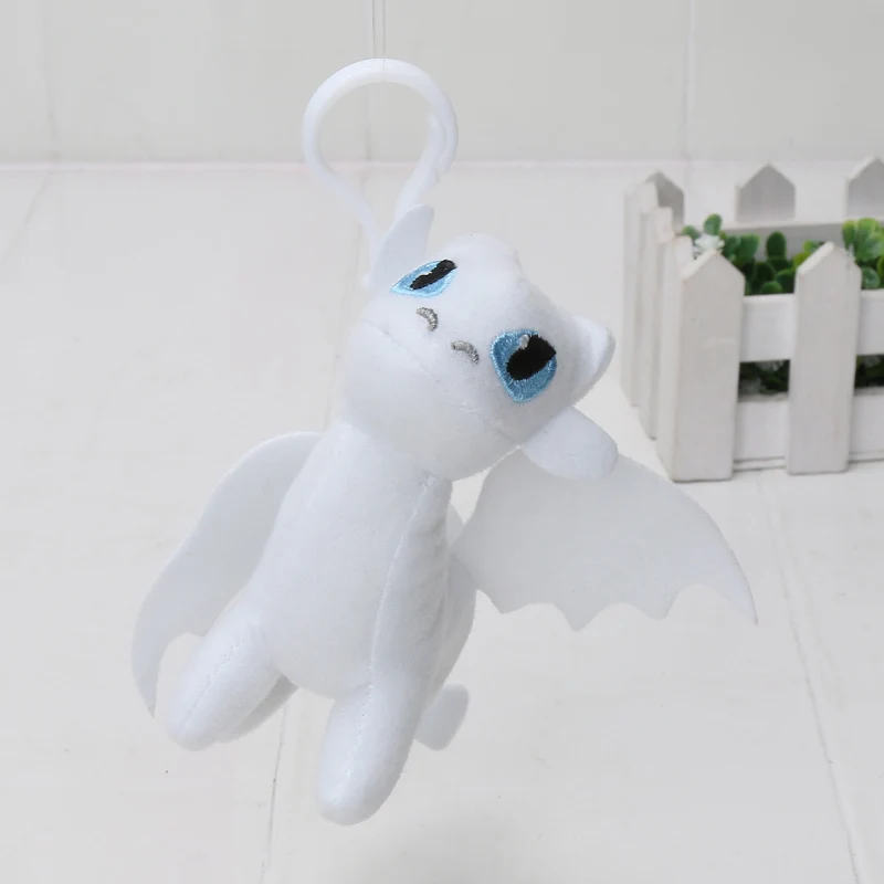 white pendant 15cm Как приручить дракона 3 Беззубик светильник Fury Плюшевые игрушки Мягкая Ночная фурия Беззубик детские игрушки плюшевые детские игрушки - Цвет: white pendant 15cm