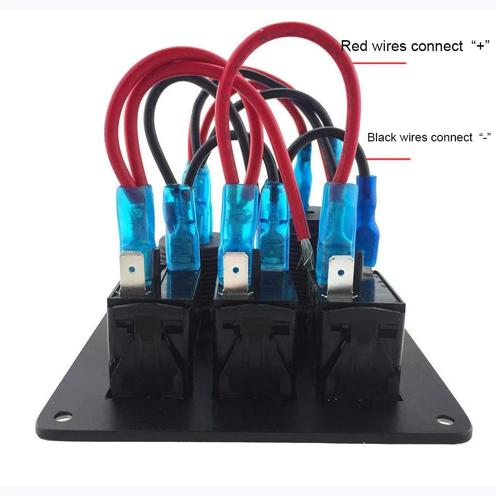 Универсальный 3 банды клавишный переключатель панель двойной USB Автомобильное