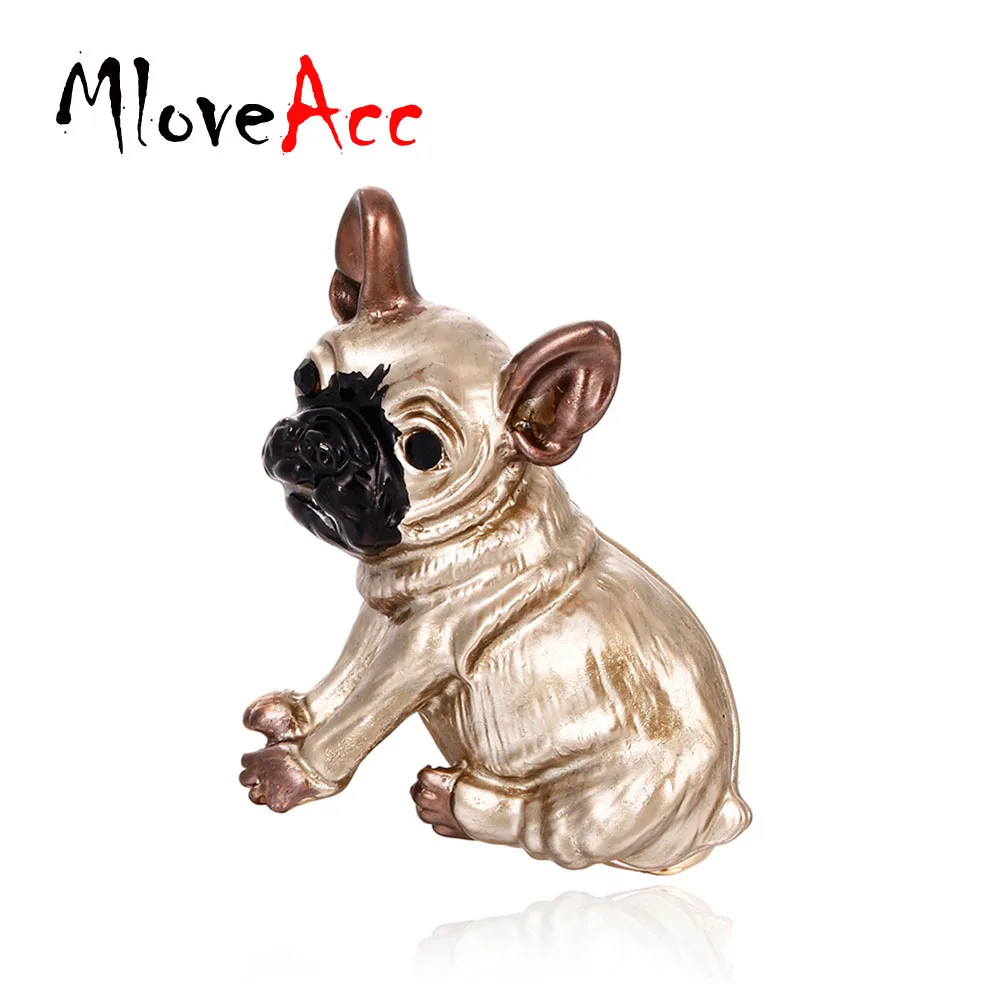 MloveAcc милые мопса броши в форме собаки бульдога корсажные булавки для девочек