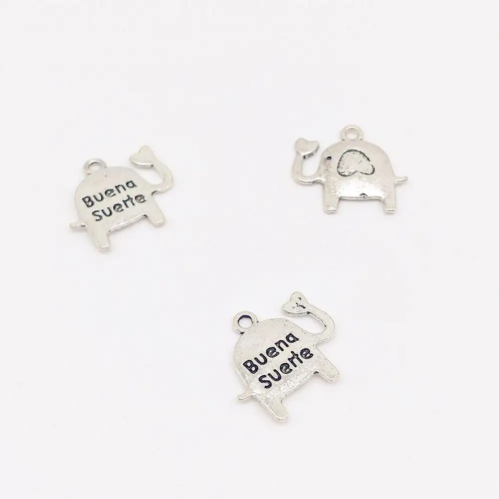 Высокое качество 19 шт Металлические Подвески в виде слона Милая подвеска