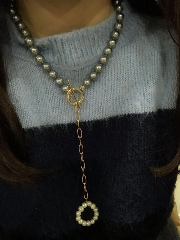 Boho Puka, натуральный Каури, ожерелье в виде ракушки, для женщин, массивные жемчужные барочные ювелирные изделия, колье-чокер, ювелирные изделия - Окраска металла: 3