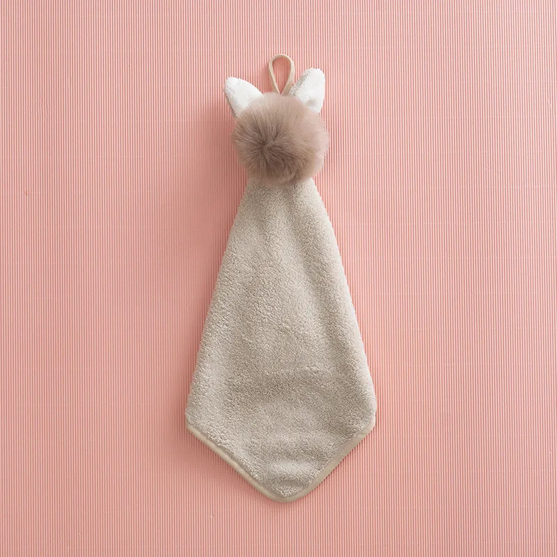 Khaki GIANTEX милое супер мягкое впитывающее полотенце из микрофибры для рук, подвесное полотенце для ванной, кухонное полотенце, чистящая ткань 30x30 см U2112 - Цвет: Khaki