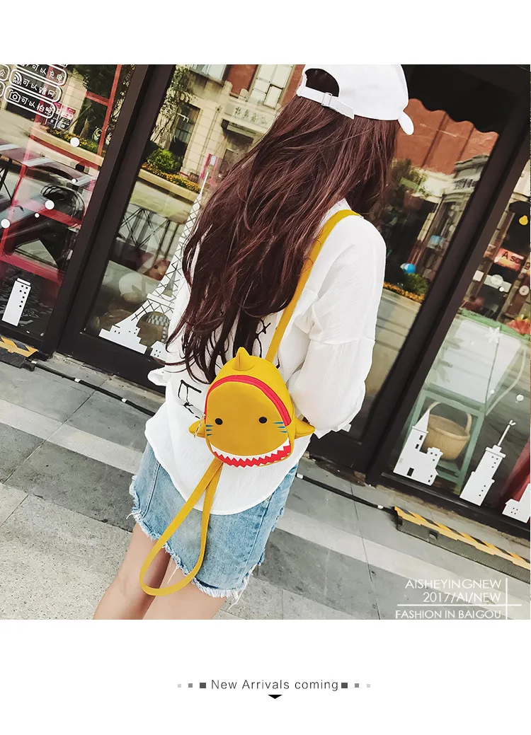 Милый плюшевый Детский рюкзак с рисунком акулы, Детский рюкзак, сумка для еды, креативная дикая маленькая сумка, подарки для мальчиков и девочек