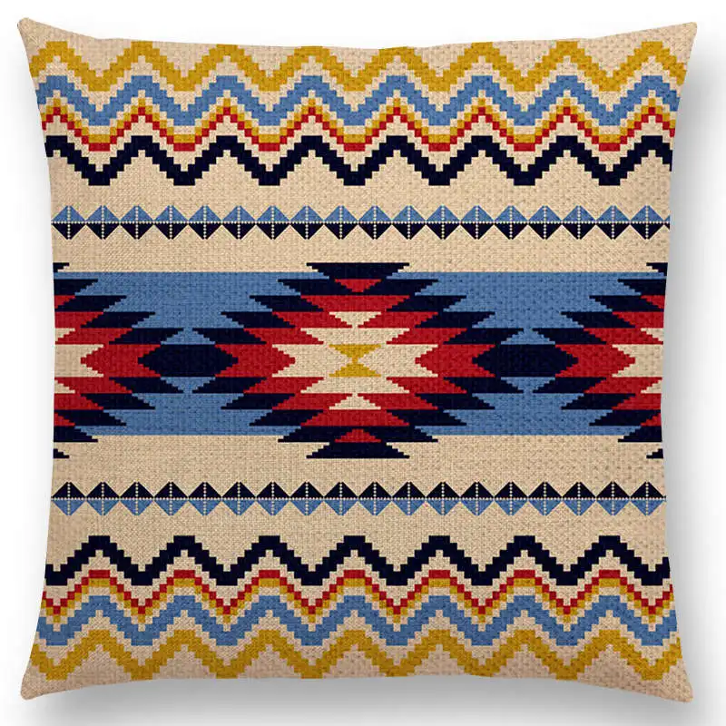 Горячая Распродажа красочный ацтекский геометрический узор племенные принты