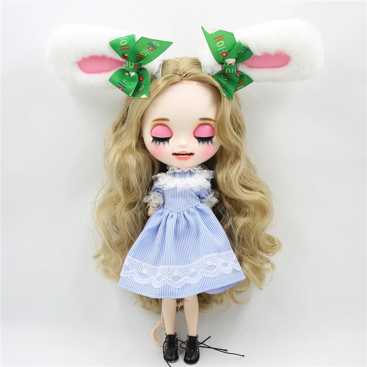 Кружевное платье ICY DBS Blyth doll licca в синюю полоску|Куклы| |
