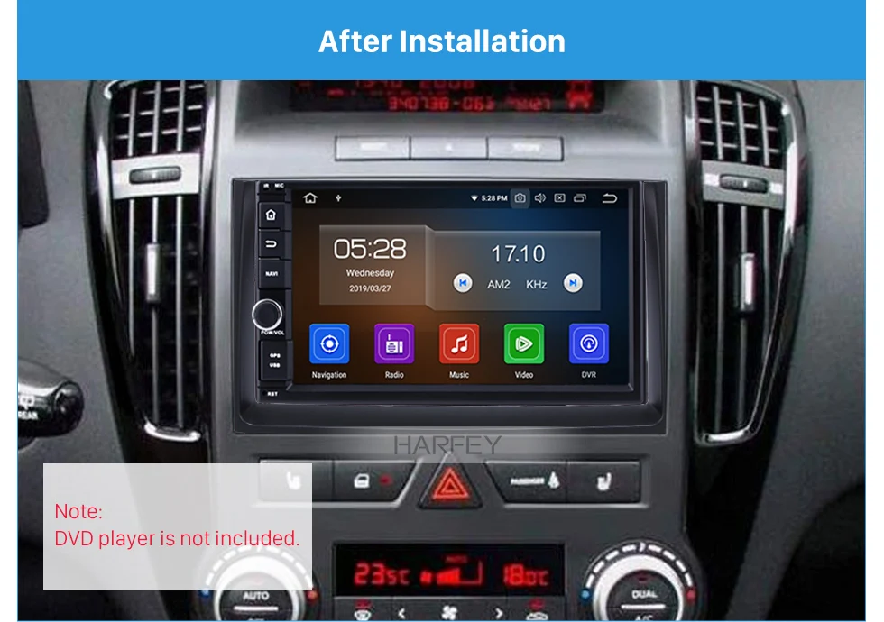 Harfey 2 Din Автомобильная Радио фасции DVD Gps декоративная рамка для 2010 2011 2012 KIA CEED тире крепление объемная панель отделка комплект фитинг