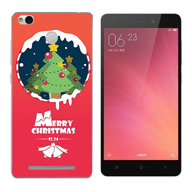 for Coque Xiaomi Redmi 3S Case Cover 5.0 Merry Day Printing TPU Silicone 3 Pro Hongmi S |