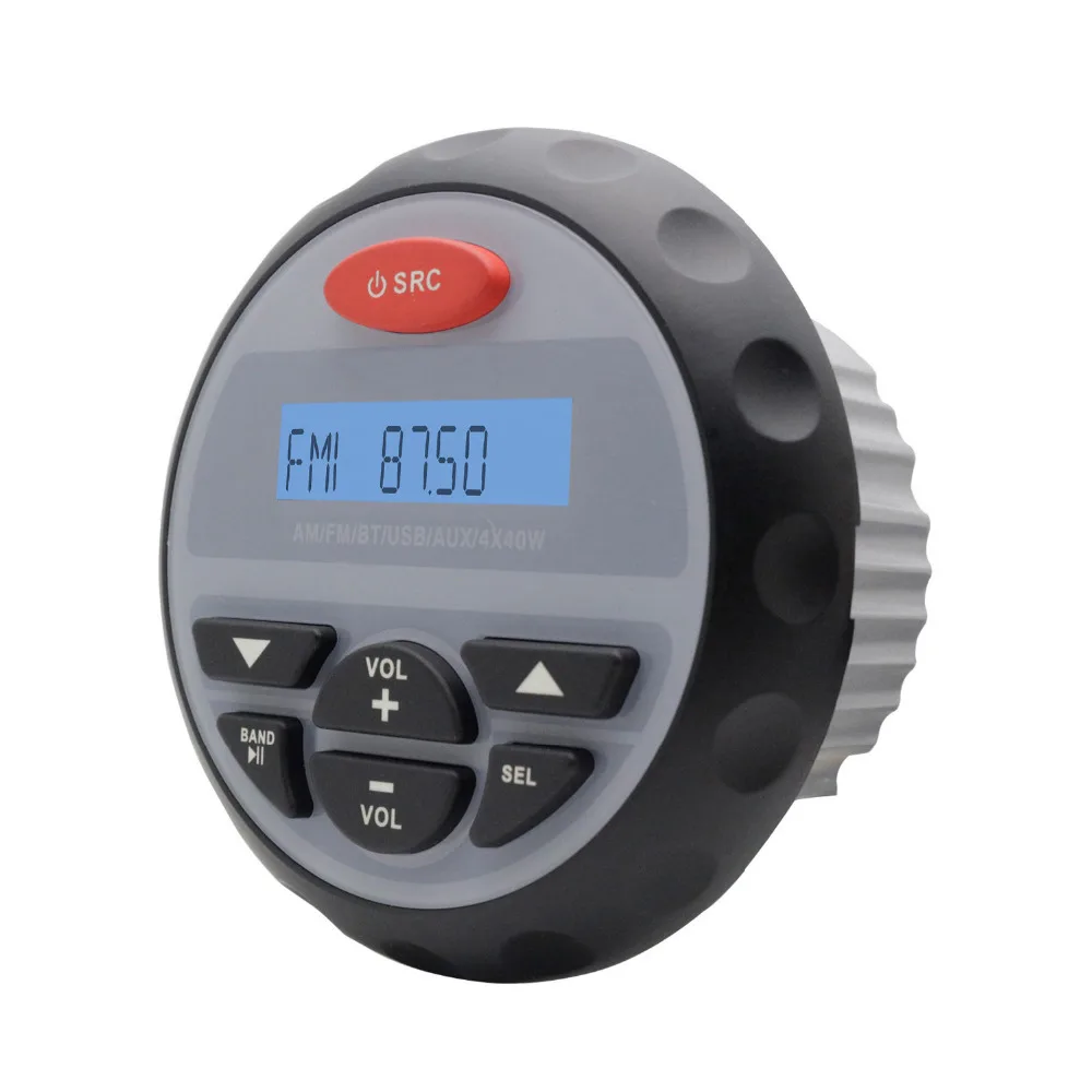 Водонепроницаемый морской стереоприемник Guage размера Bluetooth MP3 FM AM радио плеер для