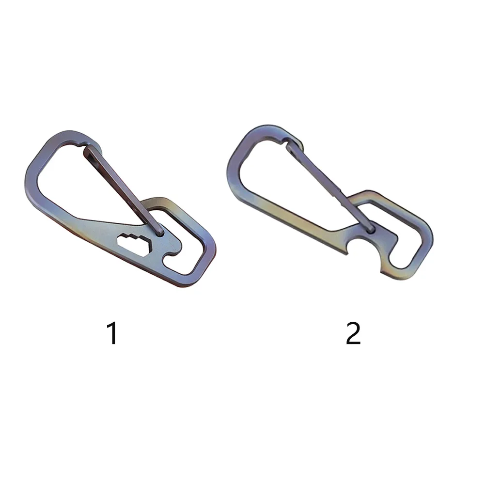 Quick Release Titanium Alloy Climbing Accessories Multifunction Keychain Hanging Traveling Hook Strong Mountaineering Buckle | Спорт и