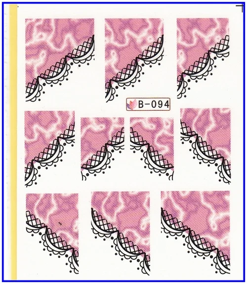 Наклейка для ногтей с французской улыбкой цветами тигром леопардом радужной