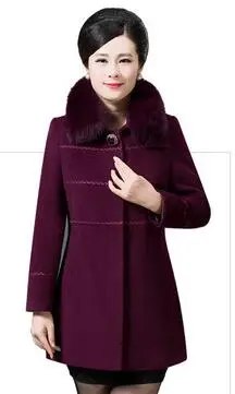 Осенне зимняя женская шерстяная куртка 2020 среднего возраста и старше новая