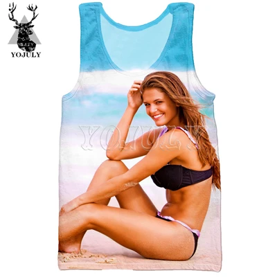 Vest YOJULY унисекс модные 3d печати Топы Для мужчин Для женщин летние пляжные спортивные Фитнес Повседневное уличной сексуальные красоты модель жилет VE02 - Цвет: Vest