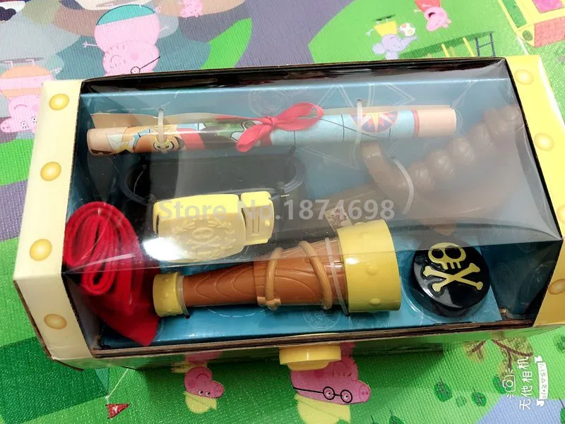 New Jake Hook Pirates Toys Pirate Accessories Set Treasure Box 6PCS Figure Toy for Kids Boys Children Gifts |