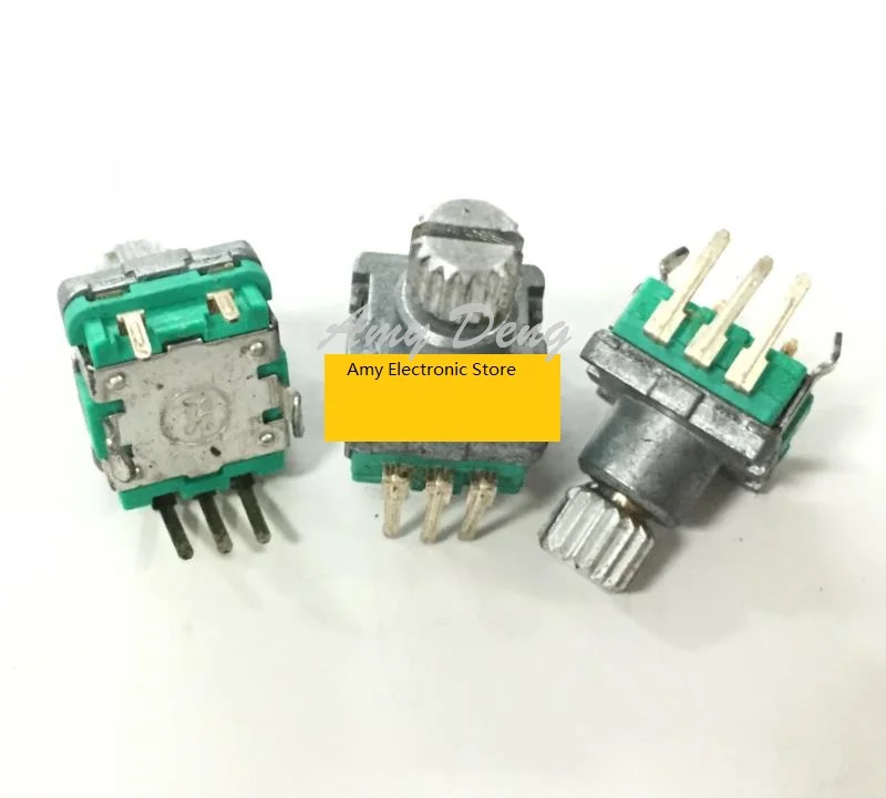 20pcs/lot EC11 encoder with switch 20 point pulse axis 10MM digital potentiometer | Электронные компоненты и