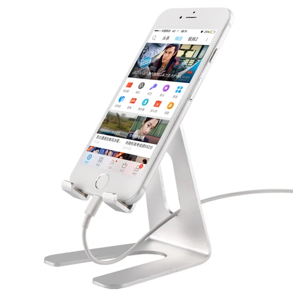 Серебристый ACCEZZ планшет телефон стенд держатель для iPhone 8 Plus XS MAX XR универсальный настольный для samsung S9 для huawei 20 Pro Поддержка кронштейн - Цвет: Серебристый
