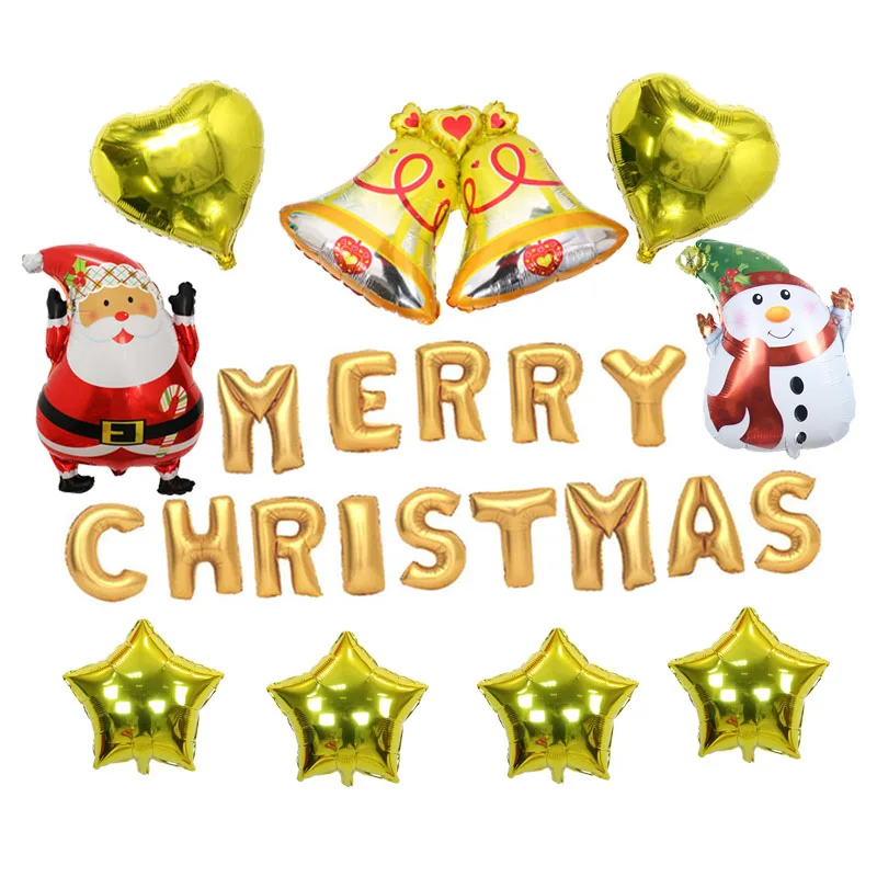 Набор воздушных шаров в виде надписи &quotMerry Christmas&quot 23 шт. | Дом и сад