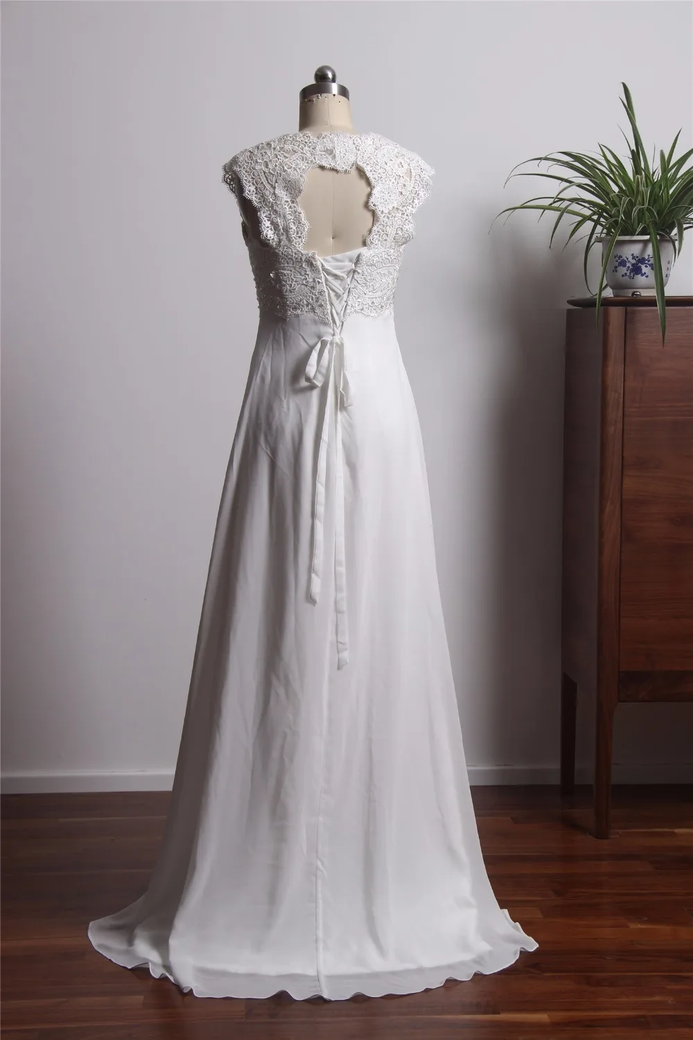 Простое Элегантное летнее пляжное свадебное платье недорогой халат для свадьбы