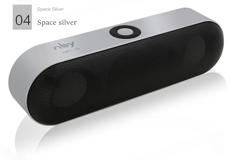 silver Мощная Портативная колонка с Bluetooth и сабвуфером с двумя рожками Caixa De Som Parlantes Altavoces F4058 - Цвет: silver
