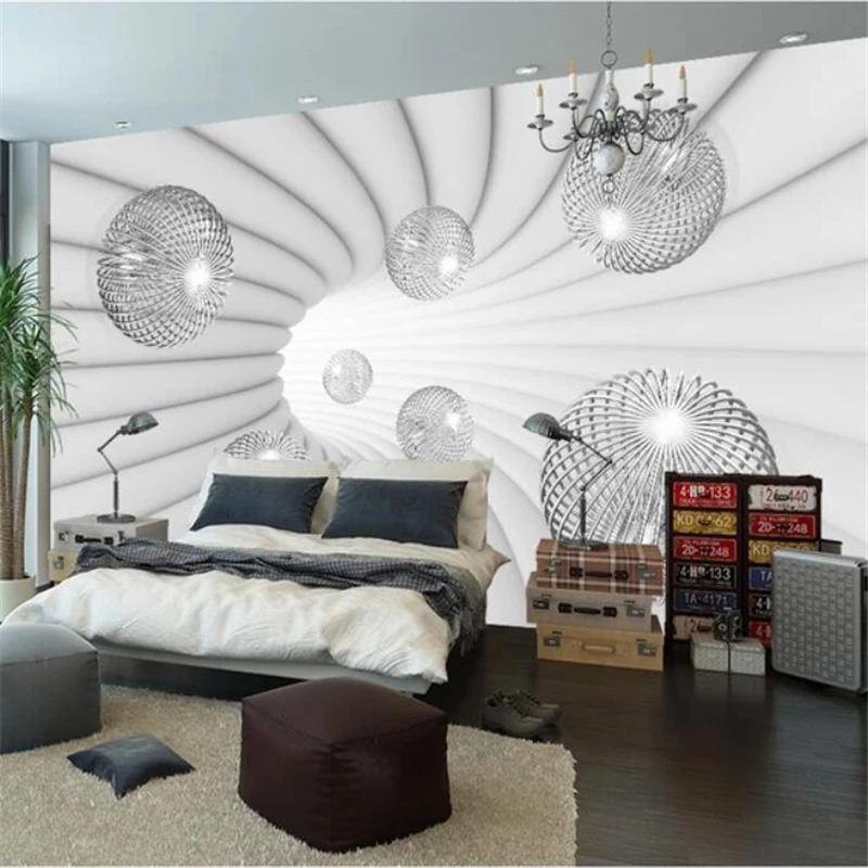 beibehang Custom wallpaper 3d mural stereo ball space extension background decoration painting wall papers home decor | Обустройство