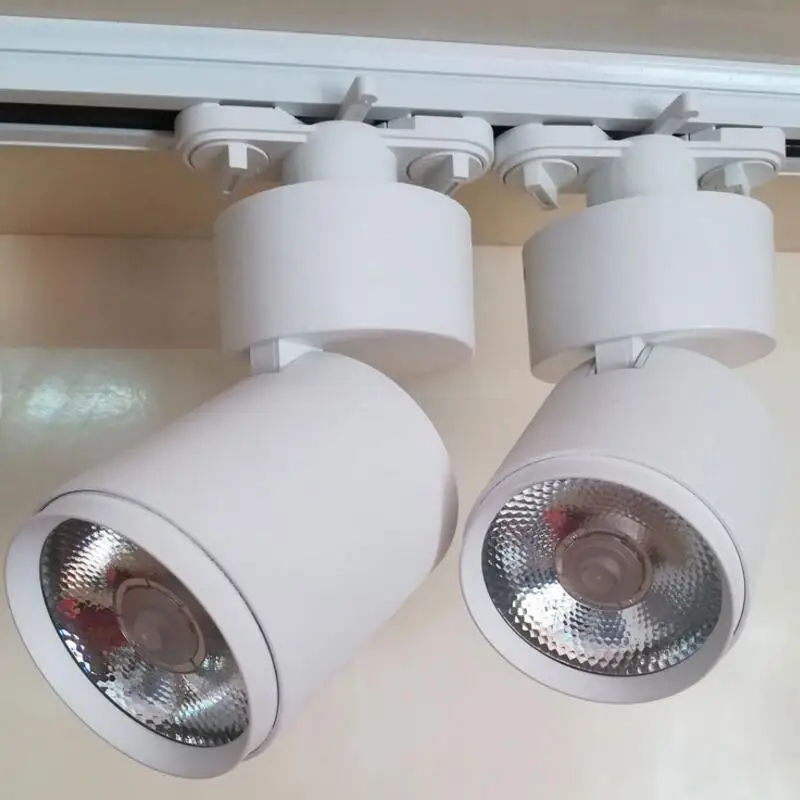 20 Вт 30 40 кри светодиодный Трек свет LED железнодорожное освещение черный/белый