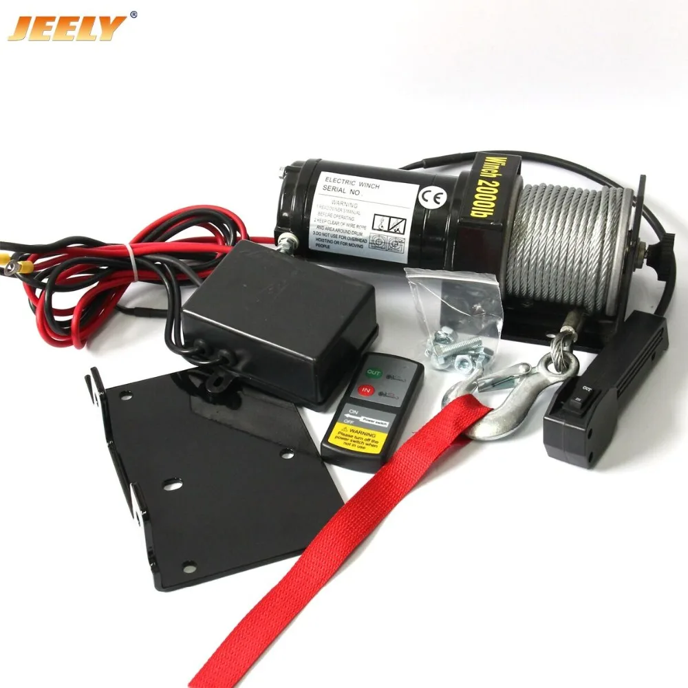 Электрическая лебедка JEELY с дистанционным управлением 12 В 2000 фунтов ATV UTV|electric