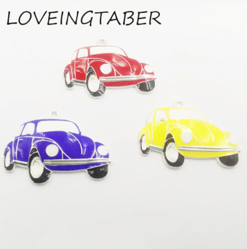 

( Choose Style First ) 45mm*29mm Each Style 10pcs/bag Enamel Ancient Car Pendants For Chunky Kids Necklace