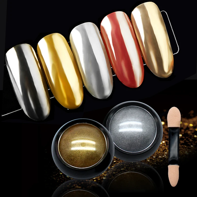 1 шт ногтей порошок с зеркальным эффектом полировка для украшения Chrome пигмент