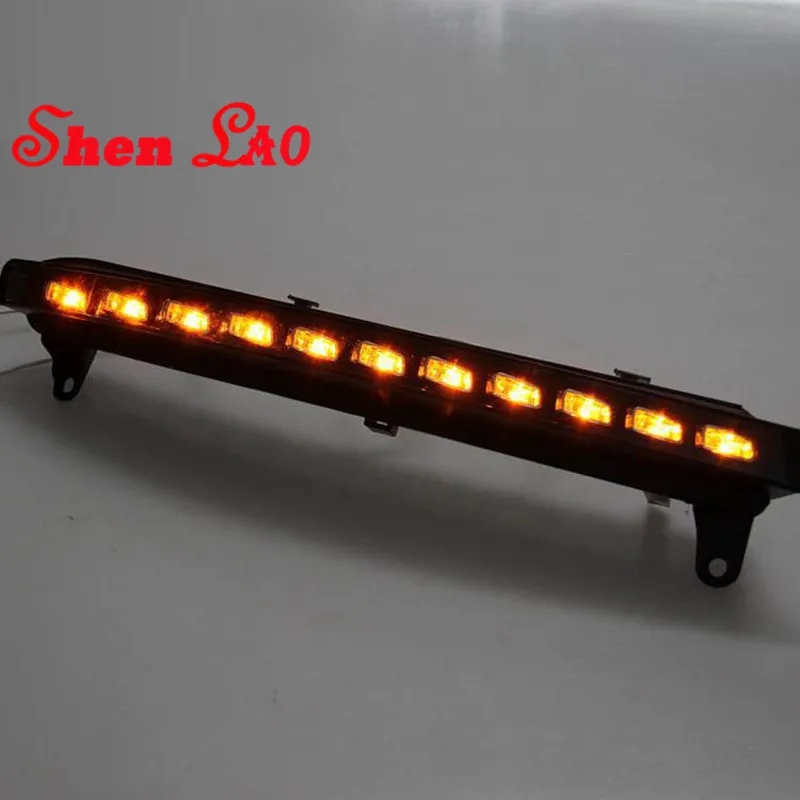 Shenlao Yellow Turning Function accessories ABS Cover 12V Car DRL LED Daytime Running Light For Audi Q7 2006 2007 2008 2009 | Автомобили и