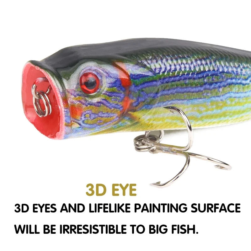 SEAPESCA 90 мм 14 5 г Поппер рыболовные приманки плавающий воблеры 3D глаза жесткая