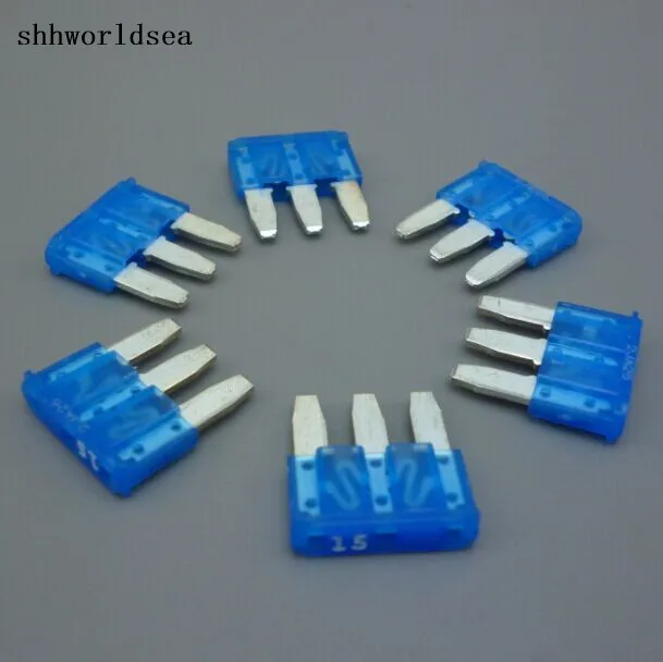 

shhworldsea 20PCS 14*15mm 3P mini auto blade fuse 15A