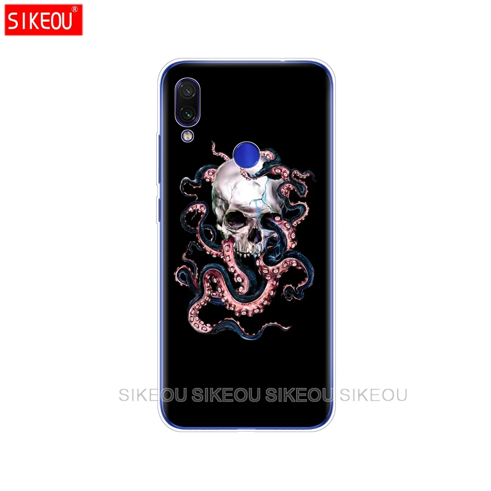 Чехол для redmi 6a 6 pro чехол xiaomi note 7 go mi 9 SE чехлы с черепом скелетом призраком |