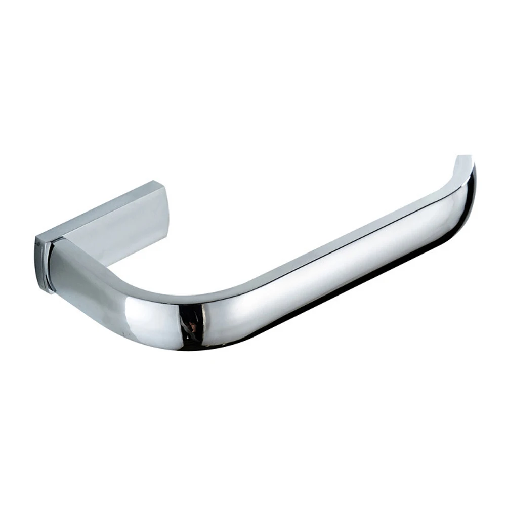 Leyden Chrome Brass 2pcs Towel Ring Holder Toilet Paper Tissue Roll Bathroom Accessories Set |