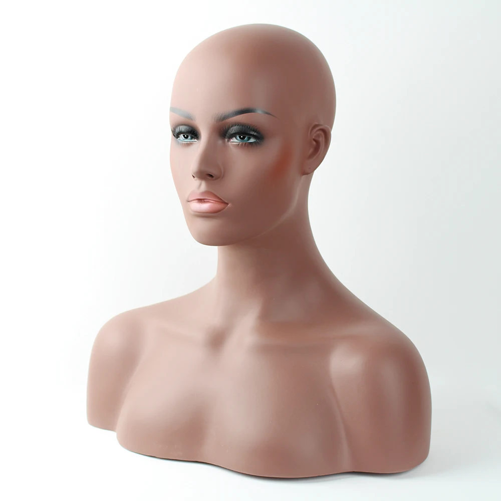Реалистичная женская голова манекена из стекловолокна грудь для парика|mannequin head