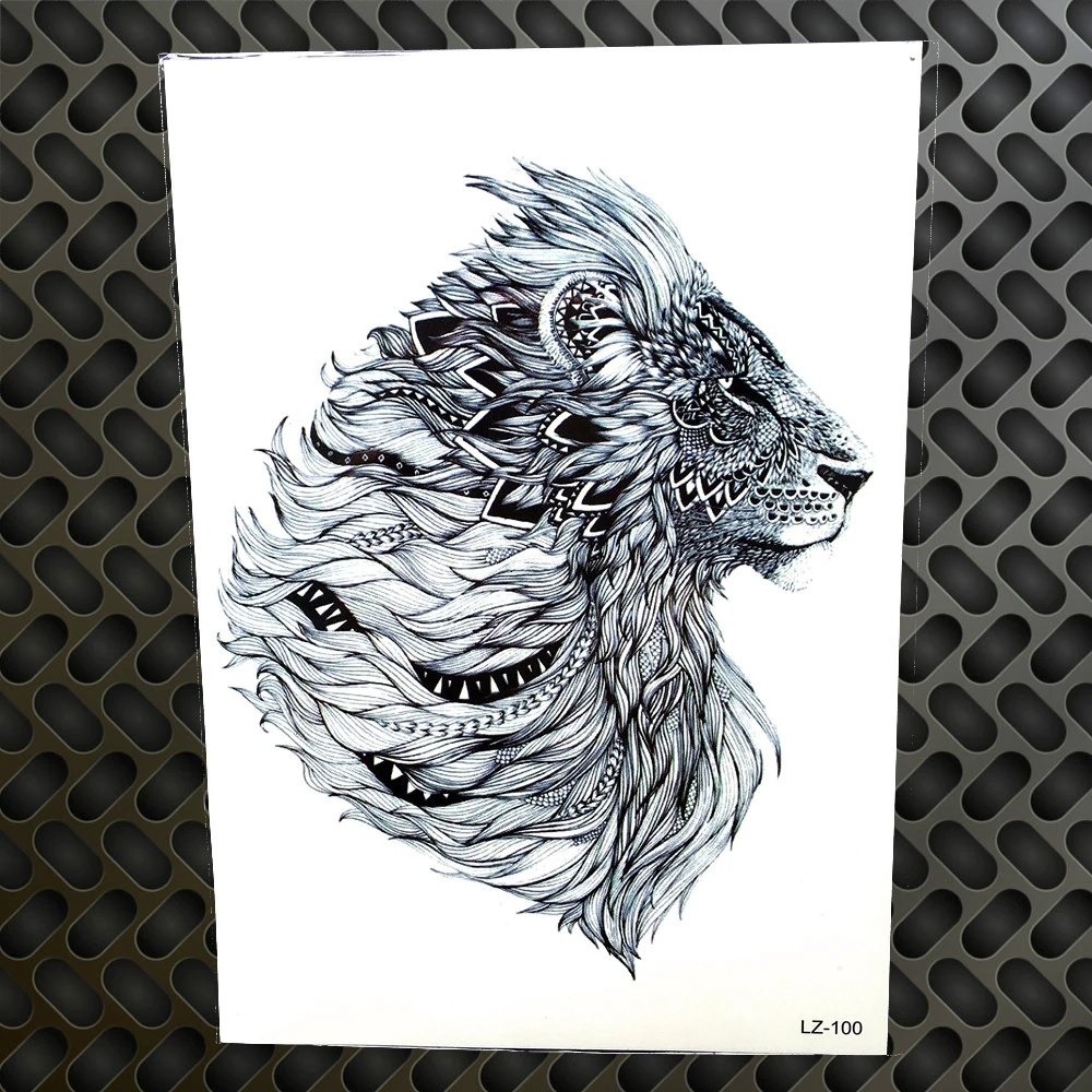 Наклейки в виде льва для мужчин и женщин 21 х15 см|stickers for men|tattoo stickertattoo sticker men |