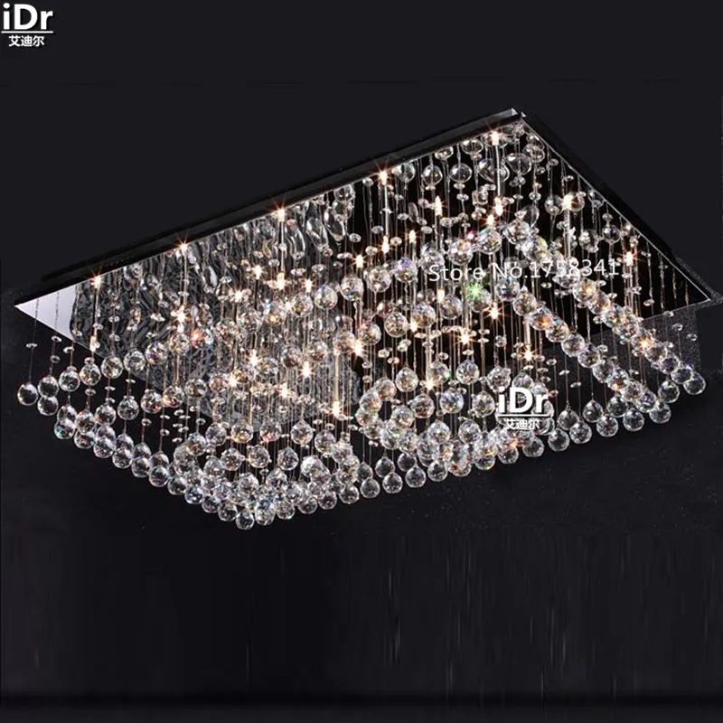 

led rectangular living room lamp crystal lamp bedroom lamp modern minimalist restaurant lights Ceiling Lights Rmy-0480