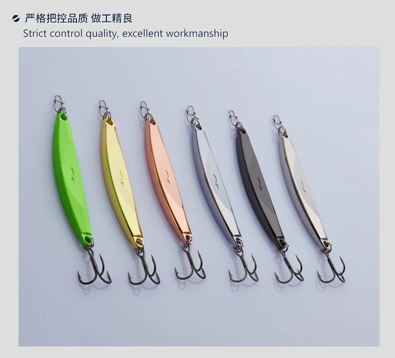 YAPADA Jigging 505 lightning 20 г/25 г владелец тройной крючок 75-85 мм перо Многоцветный Металлический цинковый сплав ложка рыболовные приманки