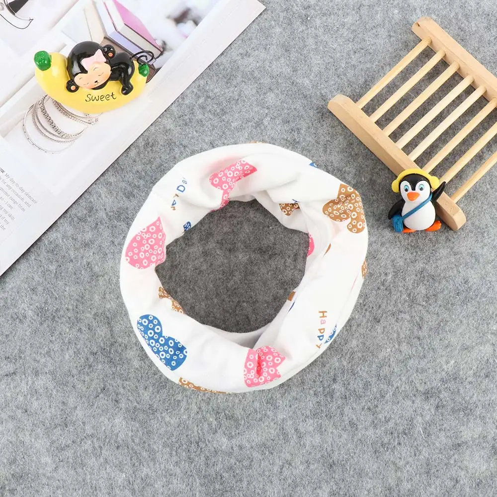 1 Set Cotton Baby Hat Infant Caps Scarf Beanies Love Heart Print Spring Autumn Warm scarf-collar Children Girls Ha | Детская одежда и