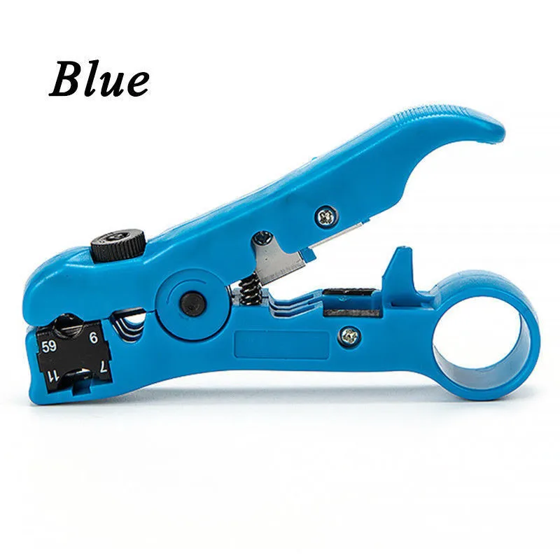 Темно-синий Плоский или круглый UTP Cat5 Cat6 проволочный коаксиальный инструмент для зачистки кабеля Универсальный резак Стриппер плоскогубцы инструмент для сети - Цвет: Темно-синий