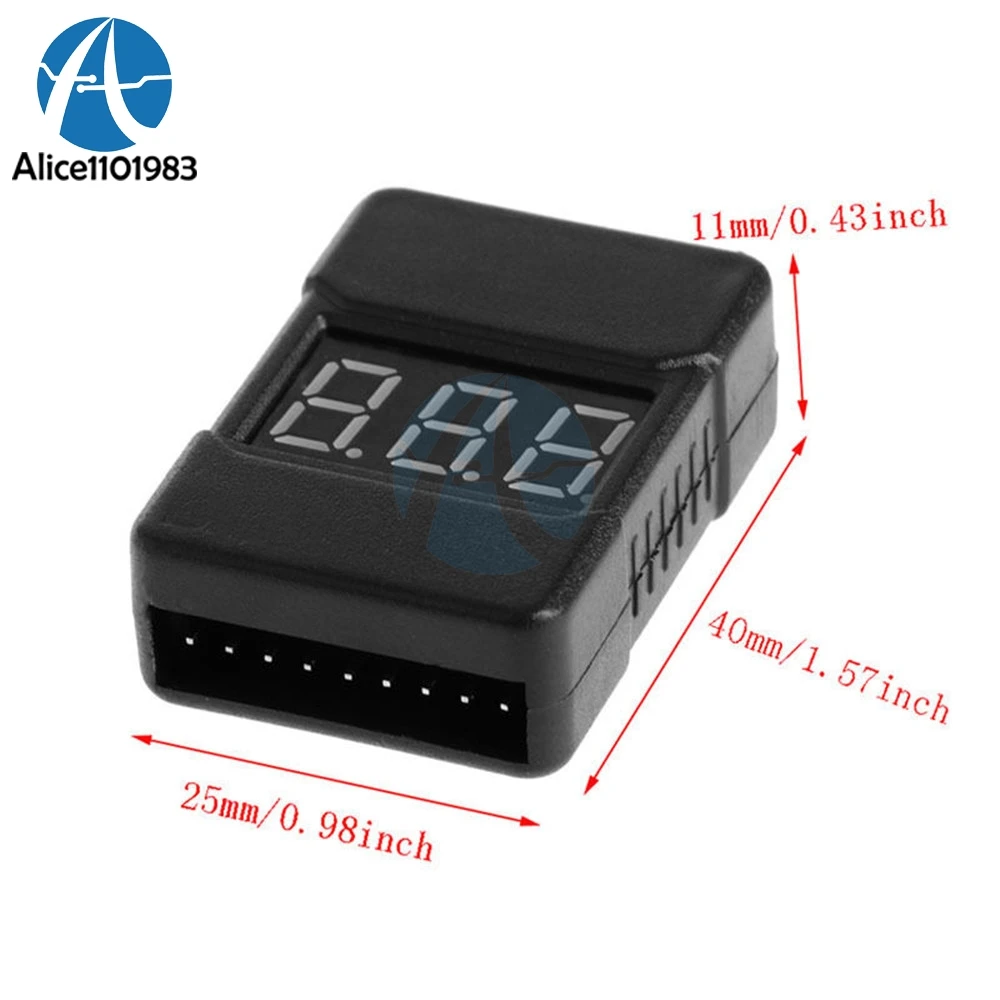 BX100 1 8S Lipo литий ионная батарея тестер напряжения монитор низкого Звуковой