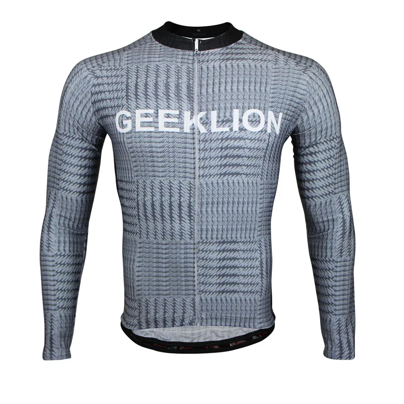 Мужская эластичная рубашка Geeklion с длинным рукавом для езды на велосипеде|cycling