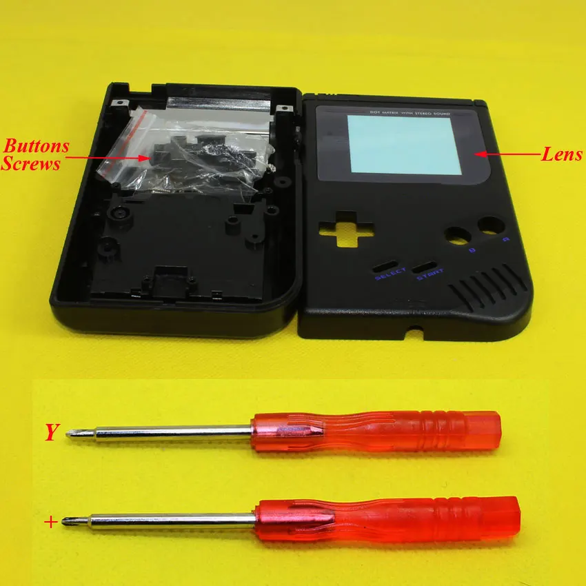 Cltgxdd для Gameboy игровая консоль мальчика корпус экран Кнопки винты с отверткой Y +