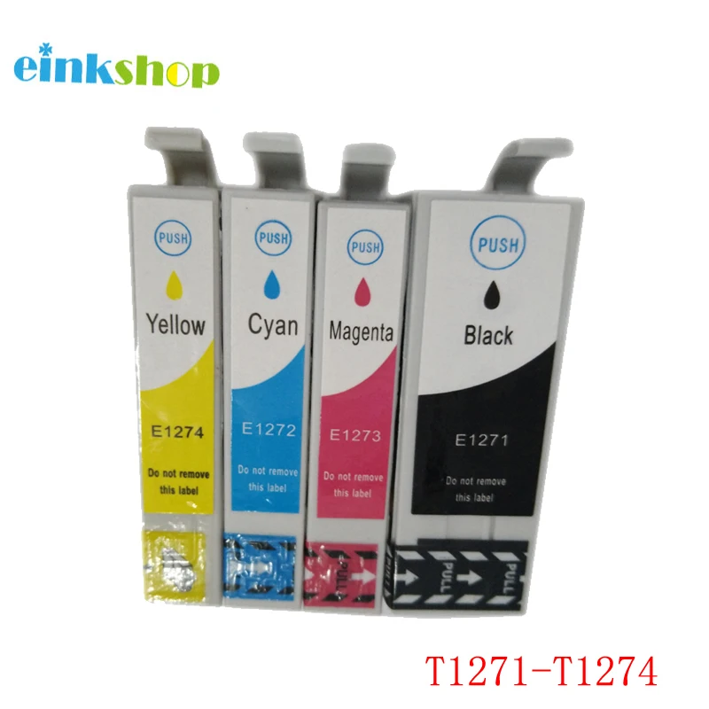 einkshop For Epson T1271 T1272 T1273 T1274 Ink Cartridge for Epson WorkForce 630 633 635 840 WF-7520 WF-7010 WF-7510 NX430 NX330