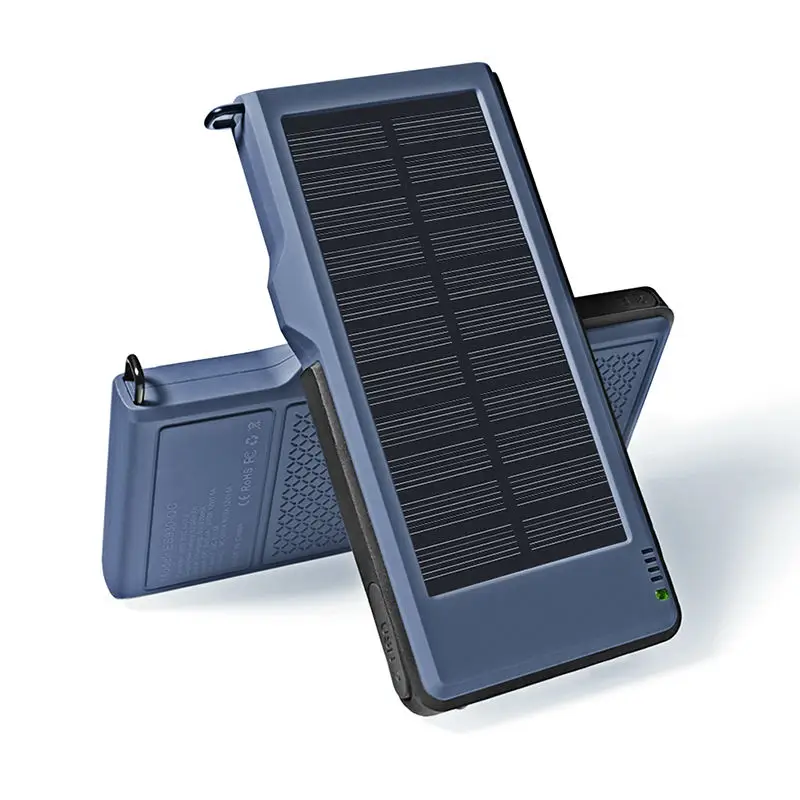 Yfw 10000 мАч Солнечный pover Bank Dual Выход USB мобильного Зарядное устройство QC3.0
