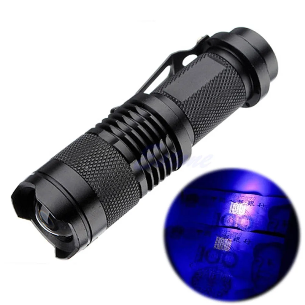 Масштабируемые светодиодный фонарик УФ Torch Light 395nm ультрафиолетовый свет УФ-лампы