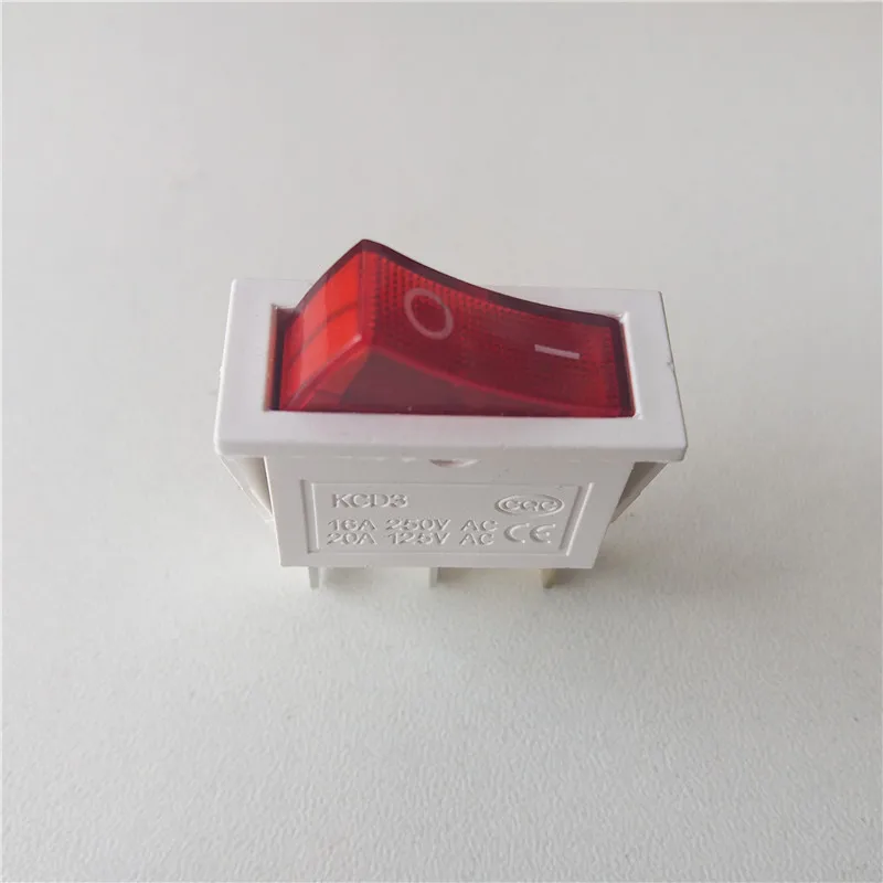 Кулисный Переключатель 20 шт. KCD3-102N 250 в 16 А светильник кой KCD переключатель красная кнопка белое сиденье