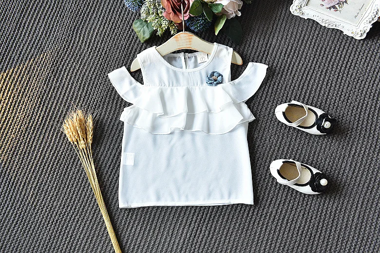 Летняя Новинка 2018 шифоновая рубашка на плечо и шорты AiLe Rabbit для девушек выпуска han